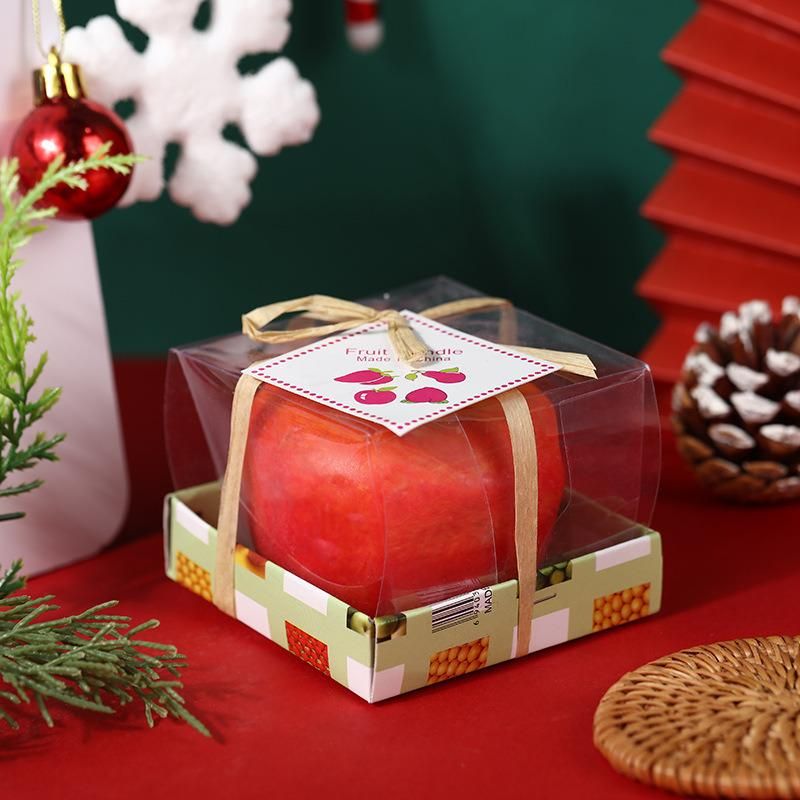 Romantic Holiday Red Apple Candle Christmas Eve Christmas Small Gift Big Fruit Shape Gift