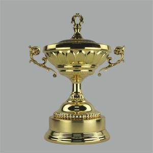Golden High-Grade Inspirational Metal Trophy, Factory Stock