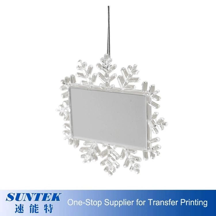 Sublimation Blank Snowflake Christmas Ornament with Metal Aluminum Sheet for Printings