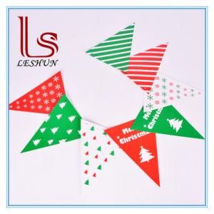 Paper Triangular Flag Shop Window Decoration Ceiling, Hanging Christmas Ornaments.