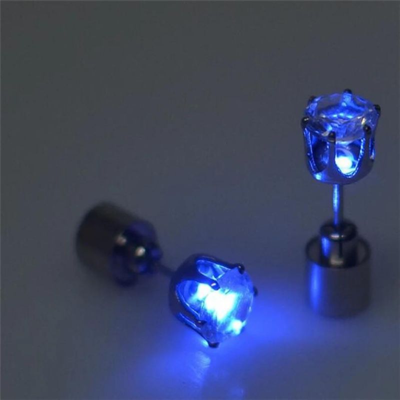 LED Light up Earrings LED Lights Party Gifts Crystal LED Earrings Studs Flashing Blinking Earrings