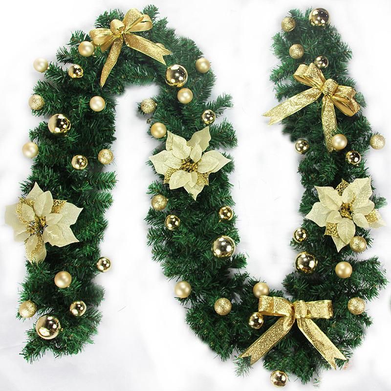 Christmas Ornaments Corned Rattan Garlands for Mall Window Christmas Decoration Display Settings