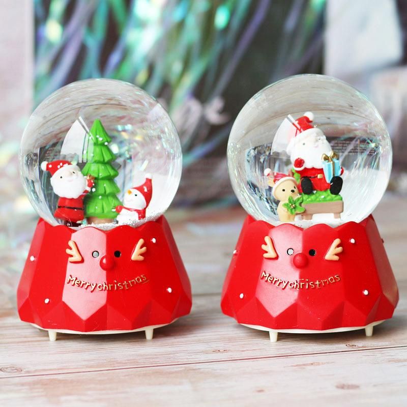 Best Sale Christmas Crystal Ball Music Box for Promotion