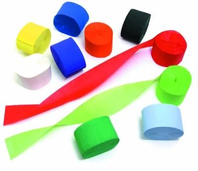 Chinese Factory Wholesale Disposable Double Sided Crepe Paper Streamer