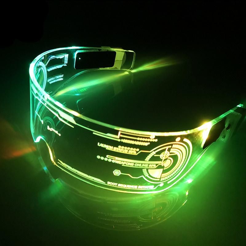 New Rave LED Neon Light up Glasses Cyberpunk Goggles for DJ Rave Party Event Festival