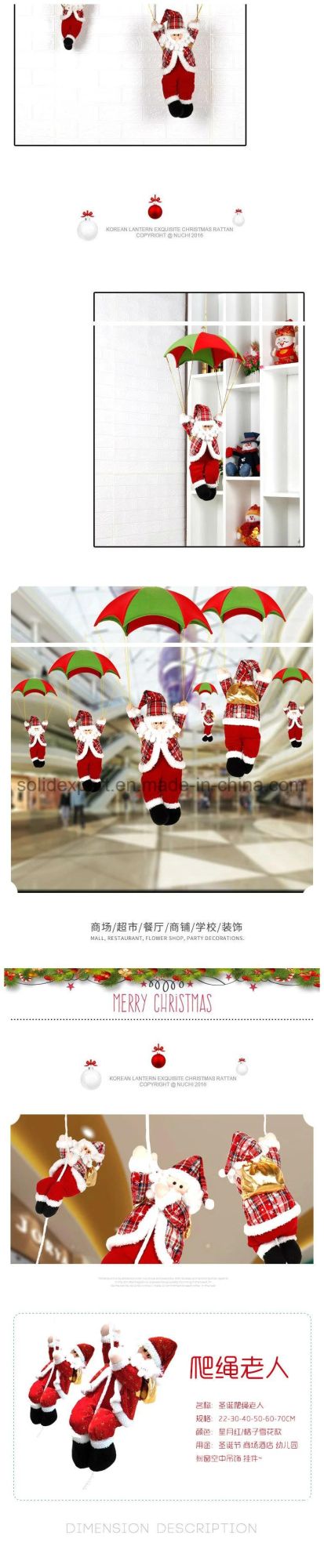 Father Christmas Skydiving Christmas Decoration for Shopping Mall Home Kindergarten