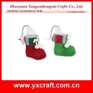 Christmas Decoration (ZY14Y155-1-2) Knitted Christmas Boot Ornaments for Christmas
