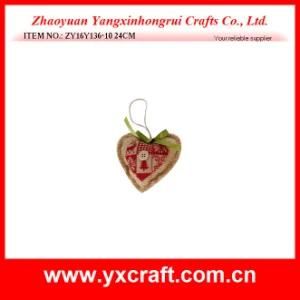 Christmas Decoration (ZY16Y136-10 24CM) Christmas Heart Shape Christmas Decoration
