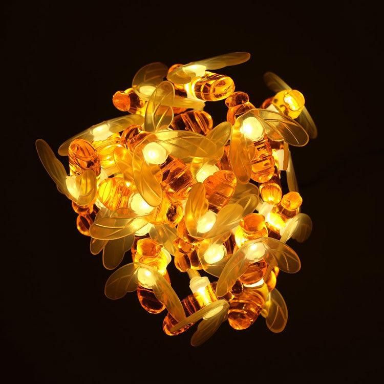 Waterproof Outdoor Patio Decor LED String Lights Fairy Garden Honeybee Light