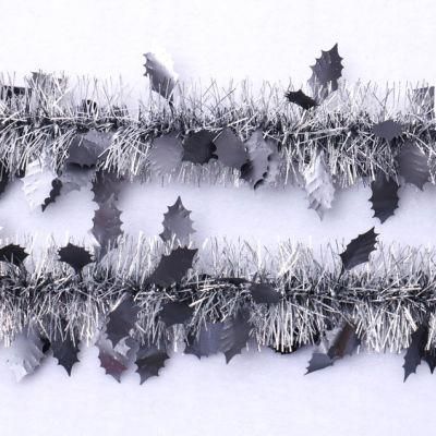 Black Tinsel Garland Shredded Tinsel Cheap Christmas Tinsel