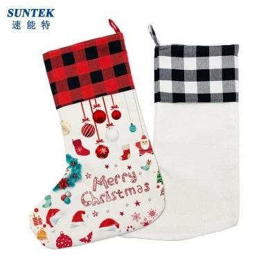 2021 Christmas Sublimation Blanks Personalized Burlap Stockings