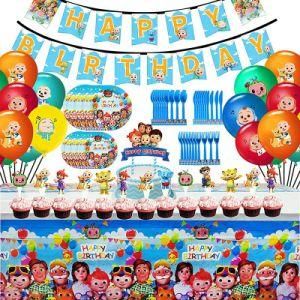 Animal Balloon Streamer Cake Insert Children&prime;s Birthday Party Decorations