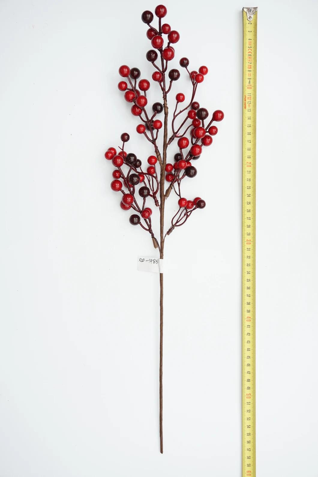 Red Christmas Berry Blossom Branch Christmas Artificial Berry Fruit Pick