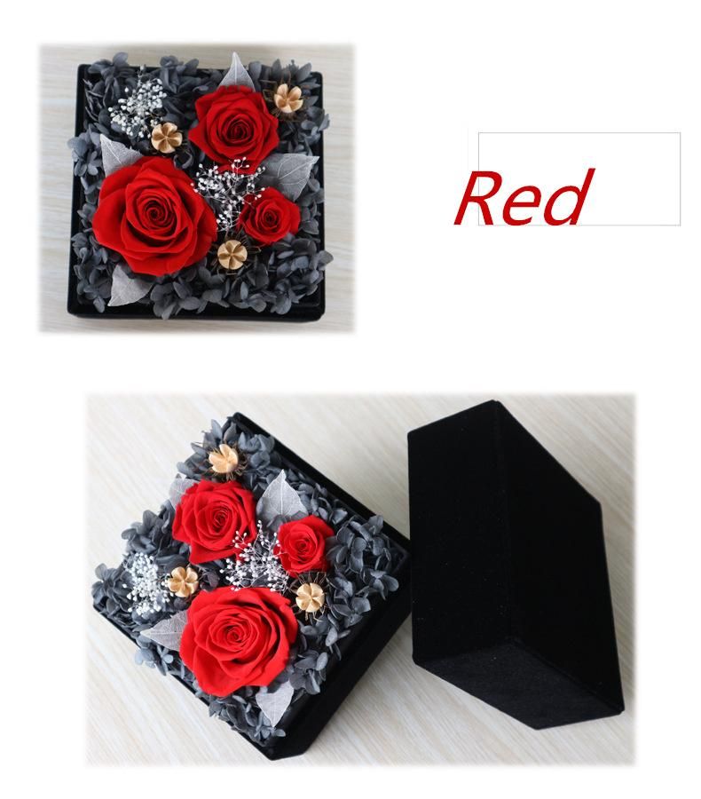 Valentines′ Day Gift Everlasting Preserved Rose Flower Gift Box Decoration for Wife or Girlfriend