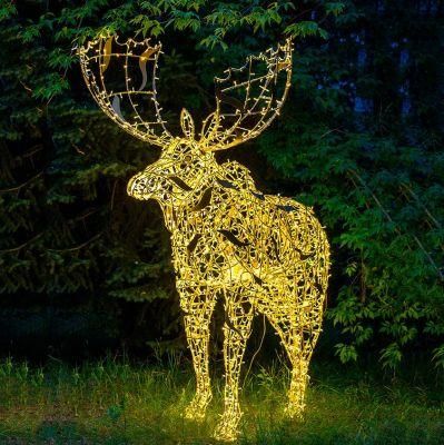 110V/220V Plug Christmas Decoration Deer Acrylic LED Motif Figure Lights