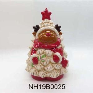 Christmas Ceramic Jar Santa Claus Christmas Tree Jar Cookie Jar