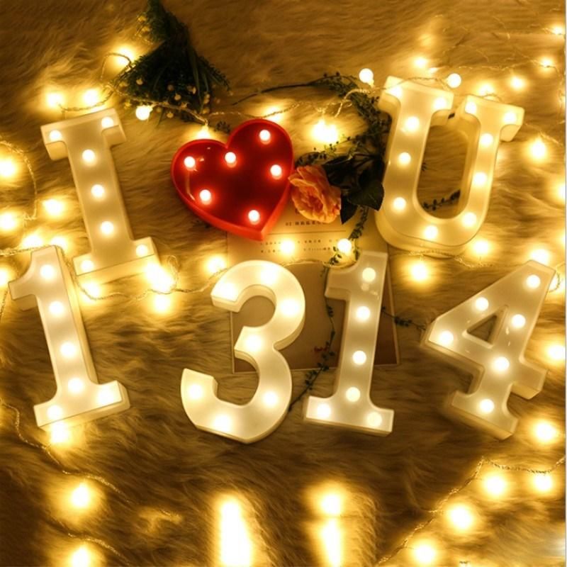 LED Letter Light Home Wedding Decoration Alphabet Romantic Letter Lights