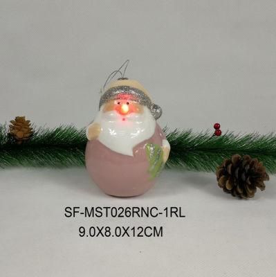 Santa Shape Ball with LED Light for Christmas Decoration
