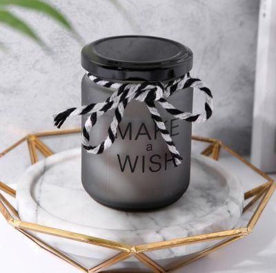 New Frosted Mason Glass Candle Candle Holder for Gift