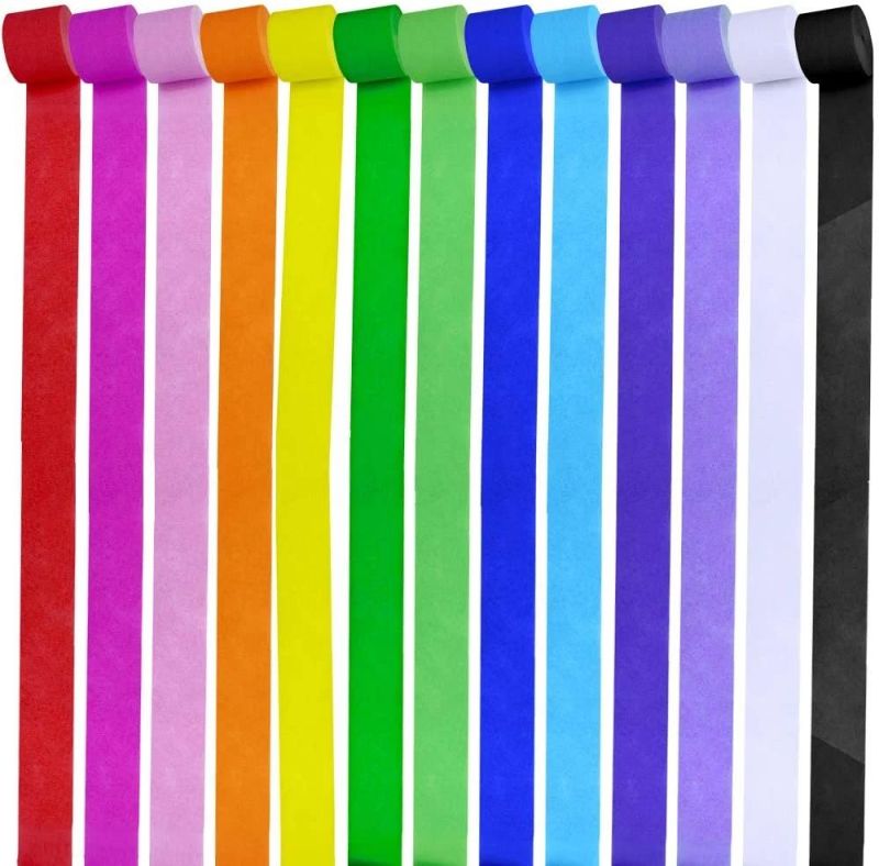 Factory Party Supplies Colorful Crepe Paper Streamer for Party Decorations