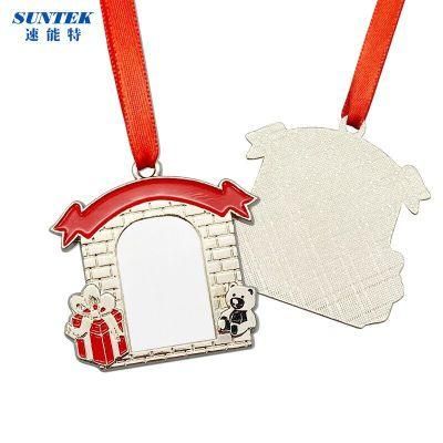 Sublimation Blank Metal Christmas Ornament-House