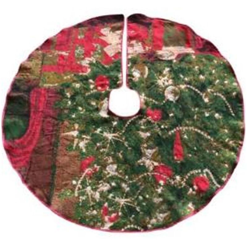 Manufacturer Texpro 2021new Tree Skirt Fantastic Series Christmas Tree Skirt Merry Christmas Happy New Year Holiday Indoor Outdoor Festival Decorations