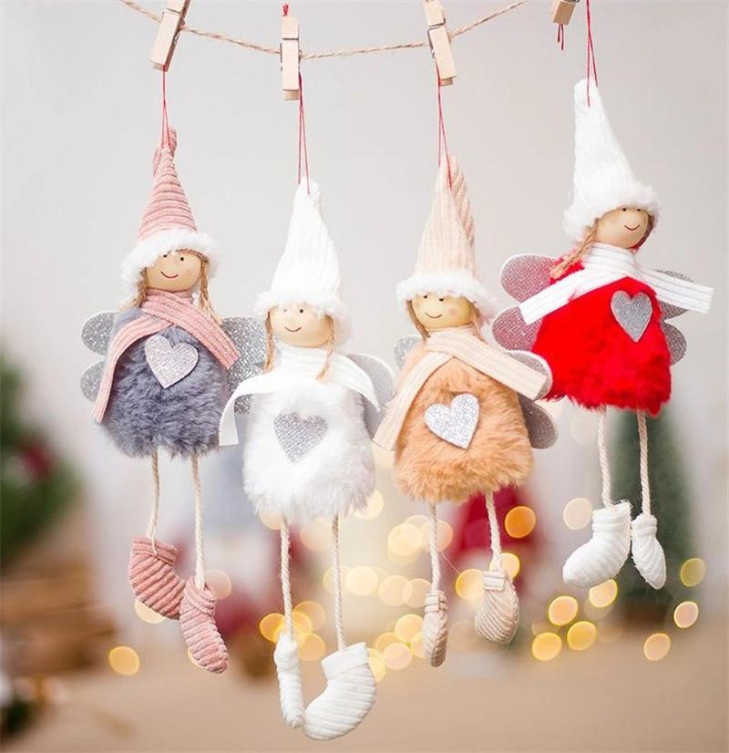 Cute Angel Christmas Plush Doll Ski Pendant Tree Decoration Ornaments