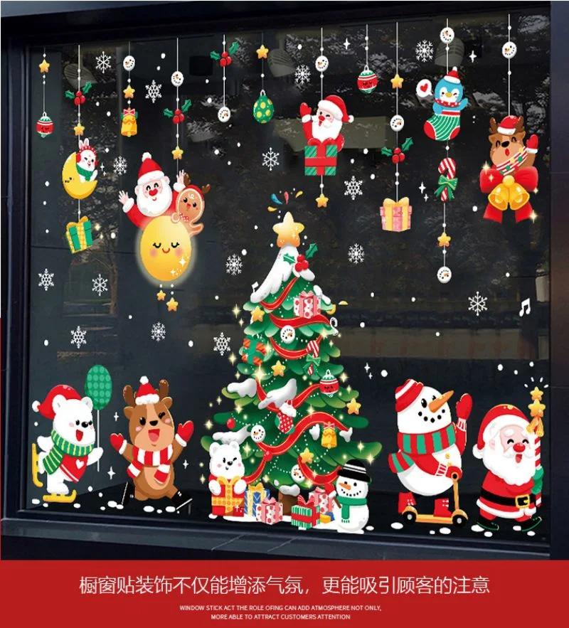 Snowman Window Stickers Christmas Wall Stickers