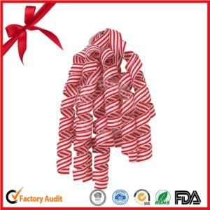 Strip Pattern Curling Ribbon Bow for Christmas Decorative Bow