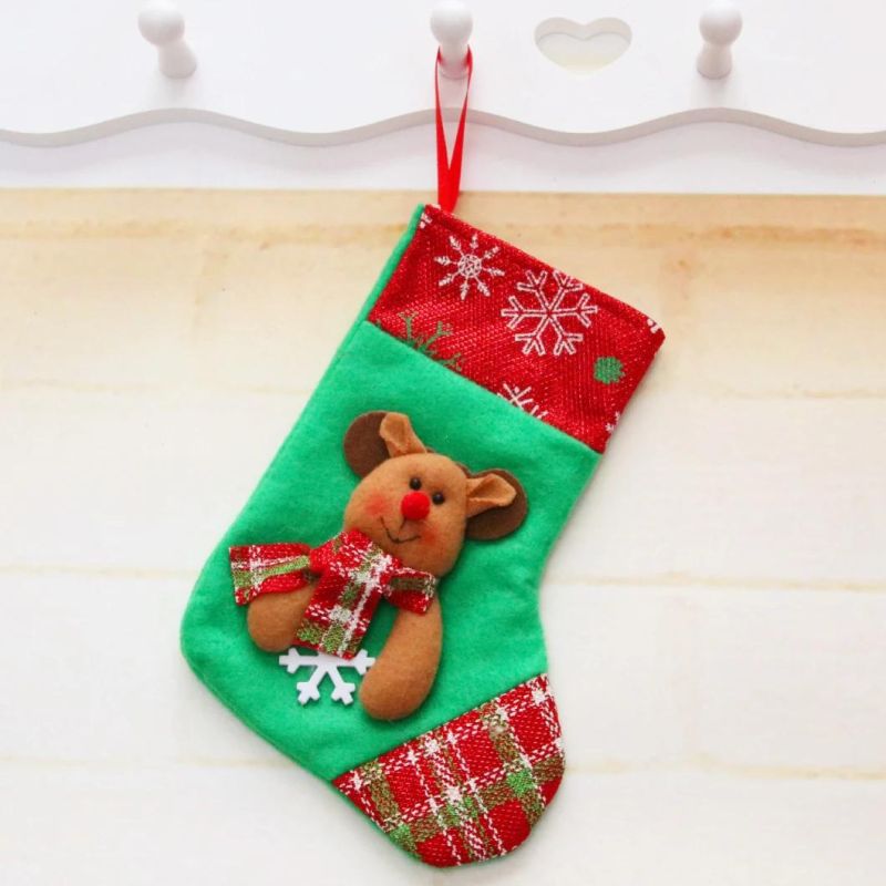 Wholesale Christmas Indoor Decorations Children Gift Stockings Santa Socks