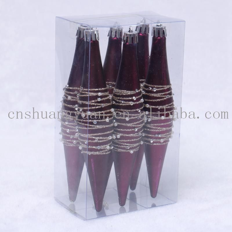 New Design Christmas Shiny Champagne Corn for Holiday Wedding Party Decoration Supplies Hook Ornament Craft Gifts