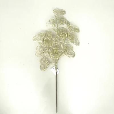 Hot Sale Artificial Flowers Bouquet Simulation Flower with Glitters for Christmas Decoration