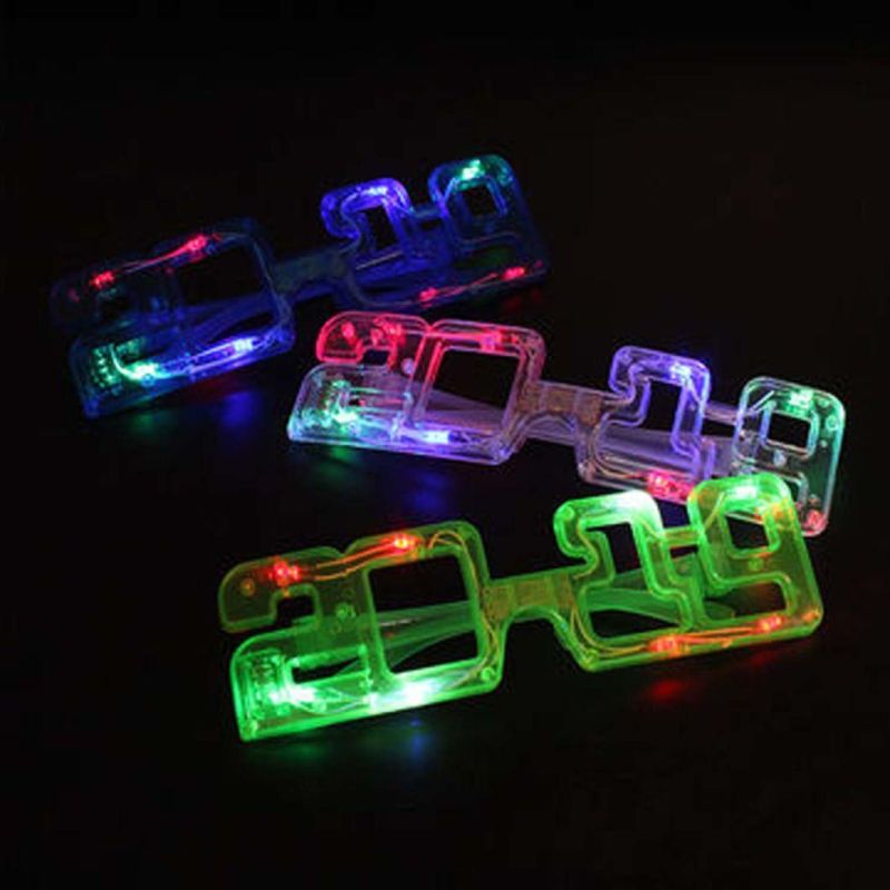 Light Number 2019 LED Flashing Glasses Frame Luminous Glow Party