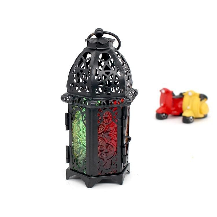 Lantern Decorative Candle Lantern Holder with LED Fairy Lights for Living Room Decoration Eid Lantern