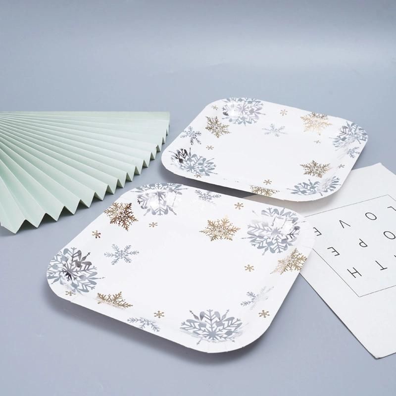 Decagon Shaped Disposable Paper Plates