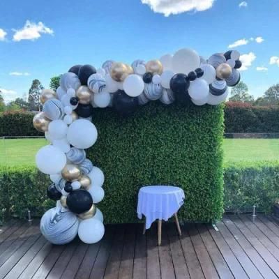 Hot Selling Garland Arch Kit Agate Black White Grey Marble Confetti Balloons Birthday Wedding Baby Shower Party