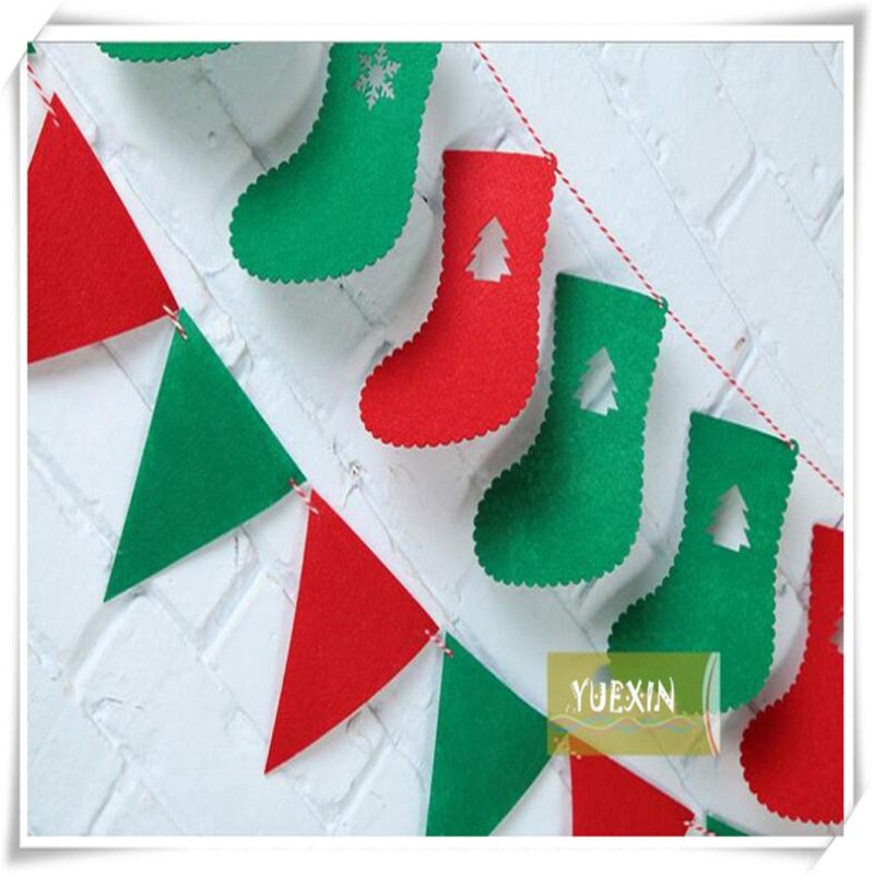 Red & Green DIY Craft Felt for Christmas Hanging Decoration