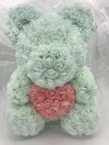 Eternal Foam Rose Flower Heart Teddy Bear Perfect Valentine Gift for Girl