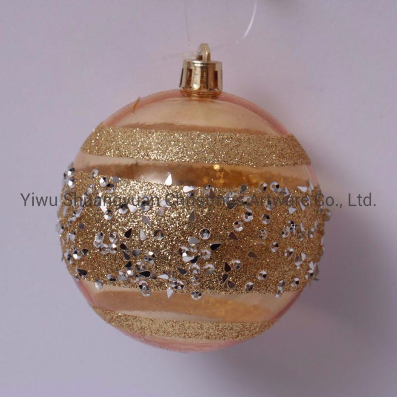 Hand Painted Colorful Plastic Hanging Ornaments Christmas Ball