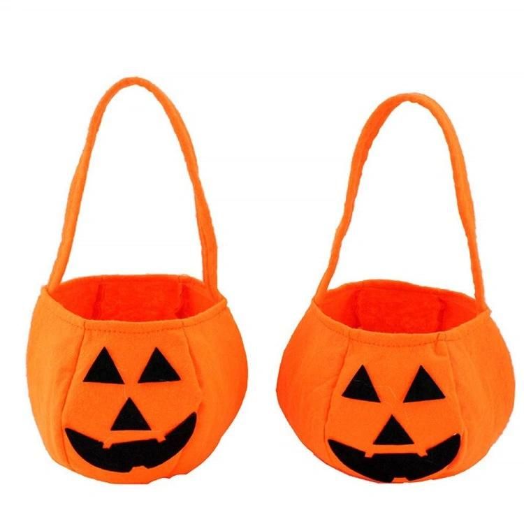 Custom Party Halloween Pumpkin Candy Bucket Bag for Kids