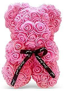 25cm Artificial Custom Flower Foam Flower Rose Teddy Bear for Valentines Day Gifts Wedding Party Decoration