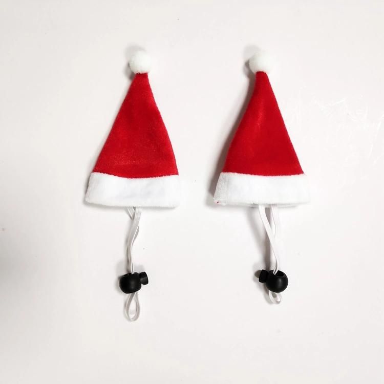 Hot Product 5.5*8cm Pet Mini Christmas Hat with Lock Buckle Christmas Toy Doll Decorations Pet Hat