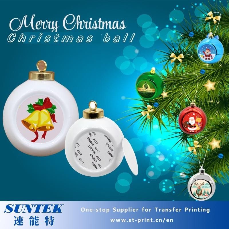Wholesale Christmas Decorations Sublimation Ceramic Blank Pendant/Ornament