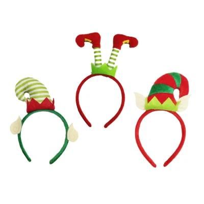 BSCI Custom Hot Elf Hats Hairband Elf Headband Christmas Party Favors