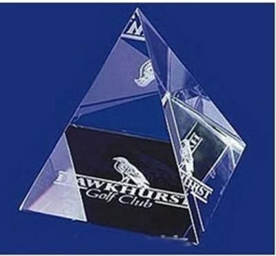 Popular Design Crystal Glass Pyramid, Crystal Glass Paperweight