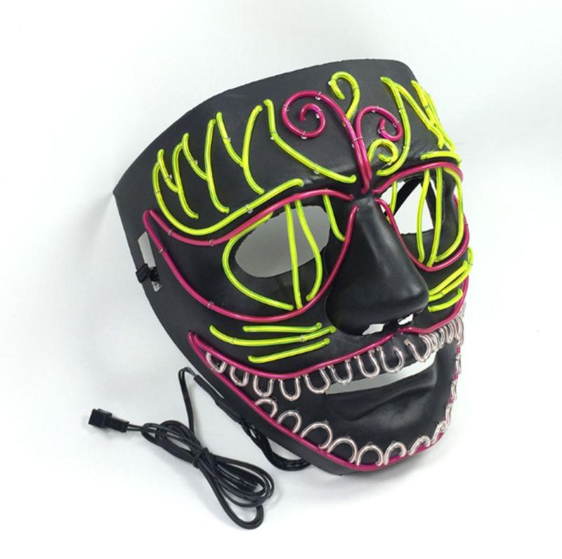 EL Mask Halloween and Screaming Party Neon LED Flash Mask