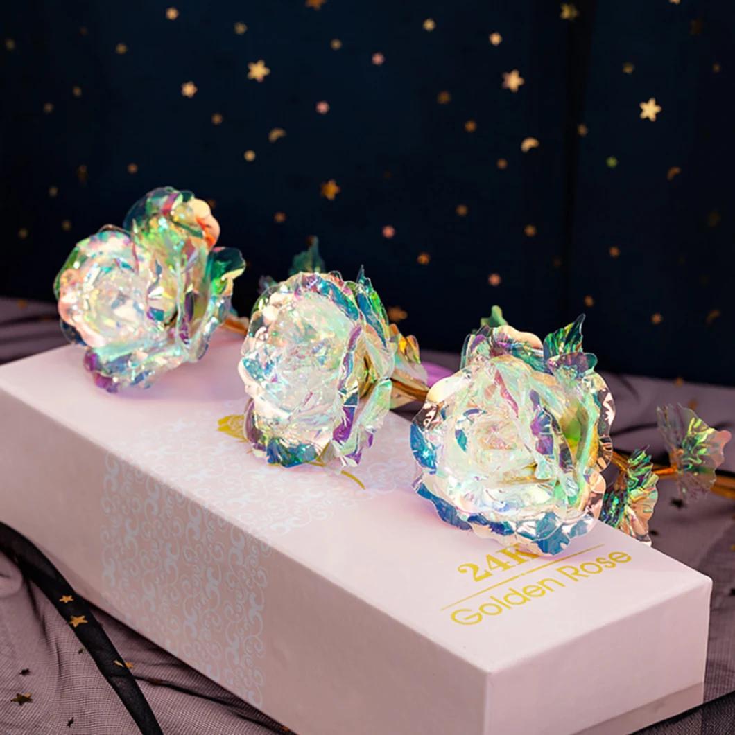 24K Colorful Luminous Rose Artificial LED Light Flower