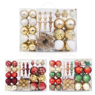 Christmas Decoration Ball Christmas Tree Decoration Pendant Manufacturer Wholesale Set 100pet Box Gift Bag