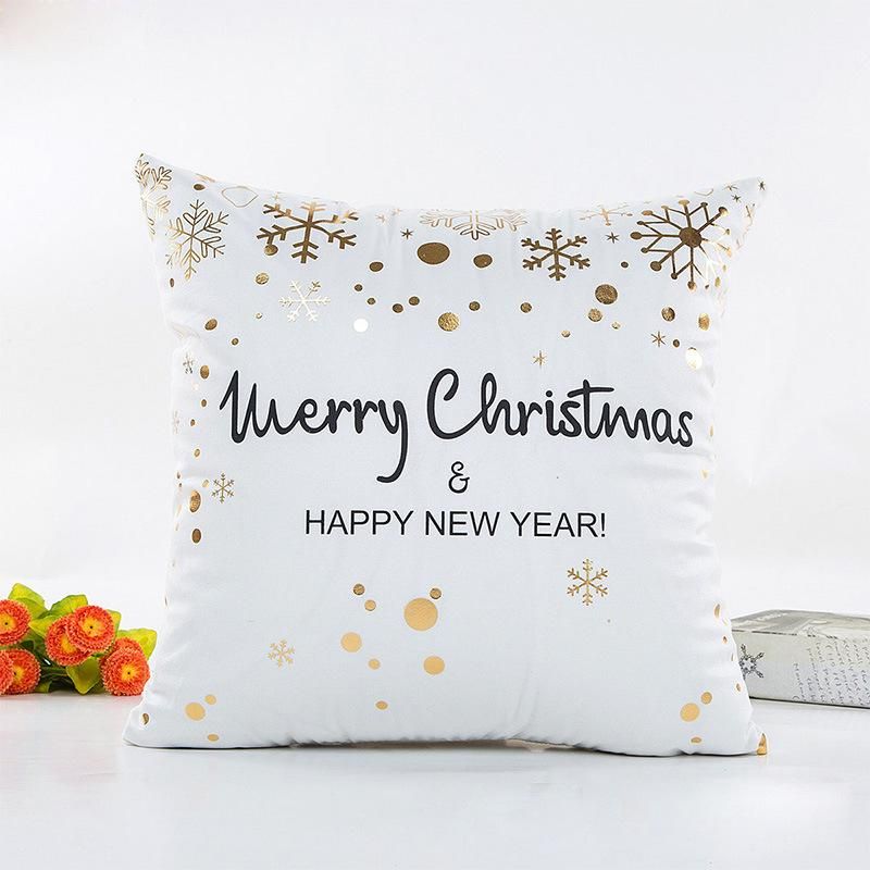 Cushion Covers Sofa Polyester Cotton Pillow Case for Christmas Xmas Decoration