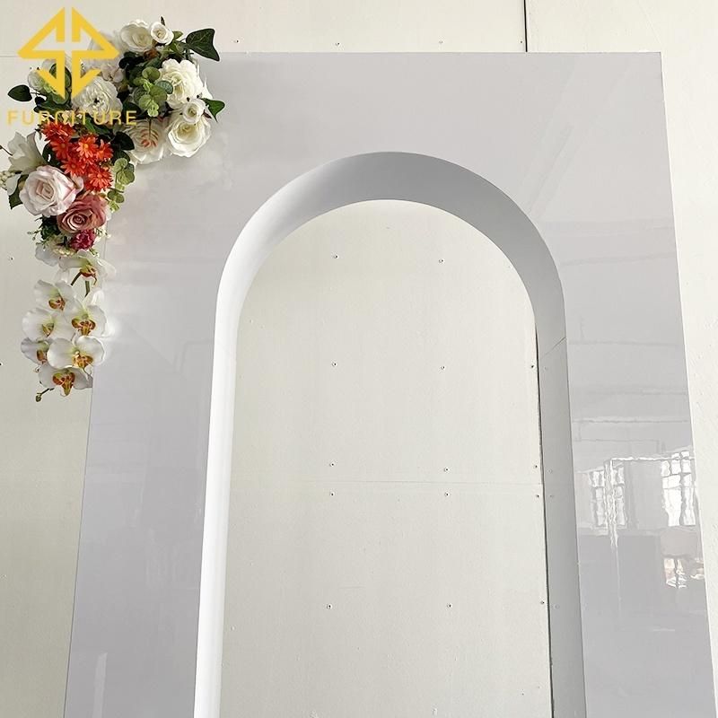 2021 Sawa White PVC Arch Wedding Backdrop for Events Party Background Wall Stand